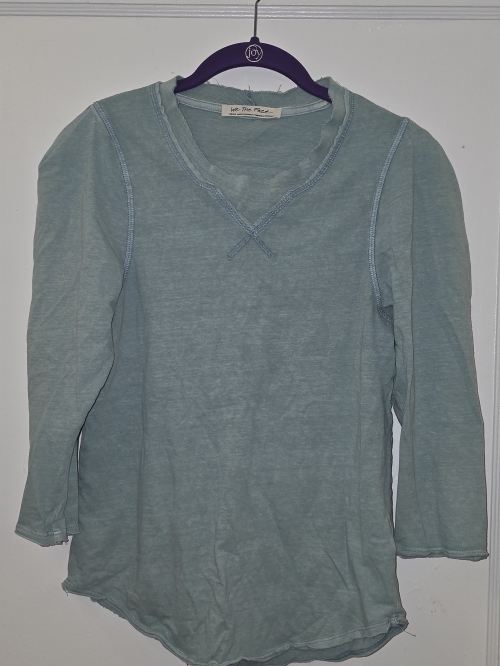 We The Free Light Seafoam Green Long Sleeve Top Small